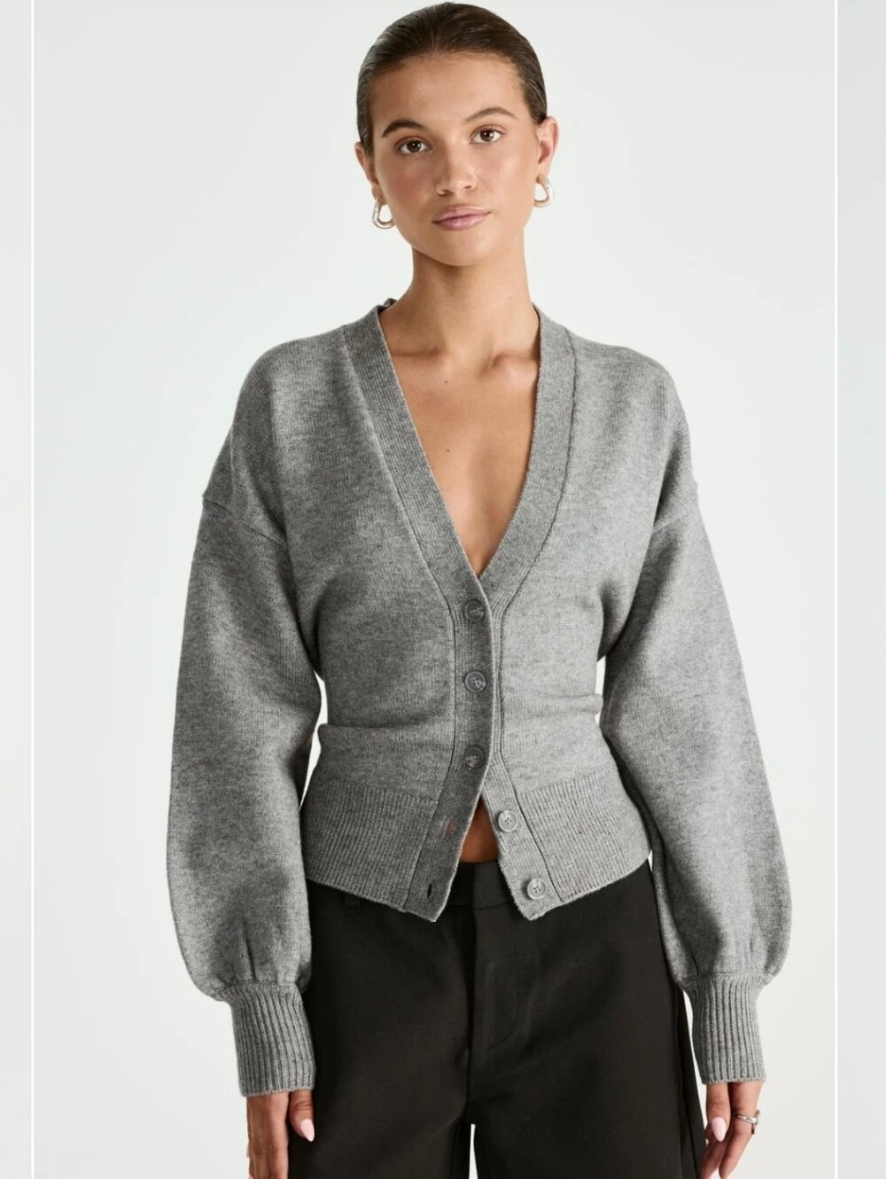 Charcoal Vespera Cardigan Gray Cardigan